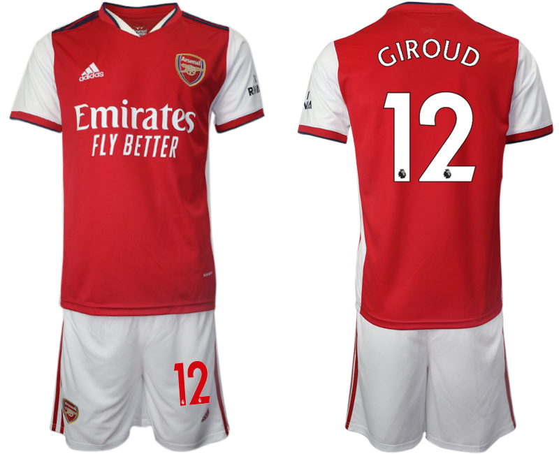 Men 2021-2022 Club Arsenal home red #12 Soccer Jersey